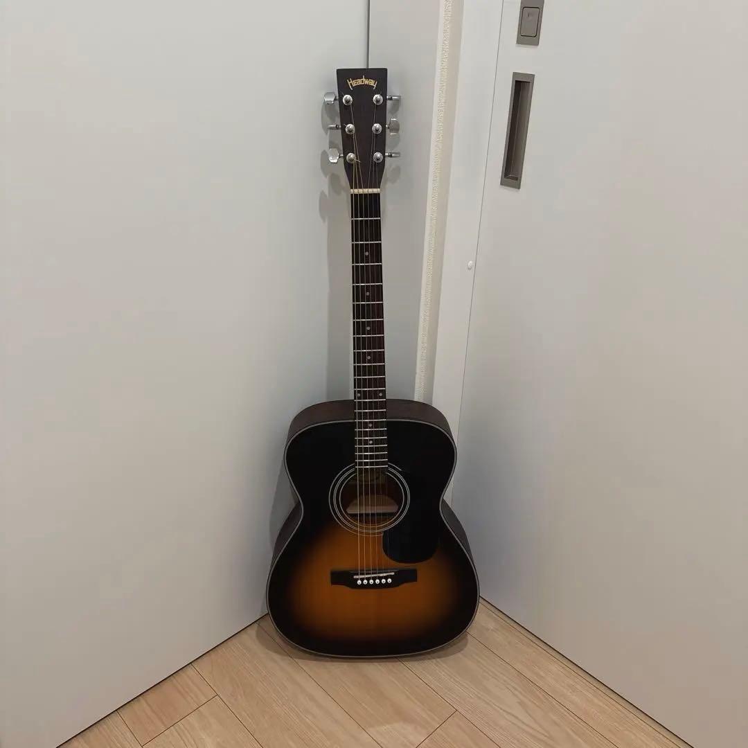 Headway アコースティックギター サンバースト　カバー有り
