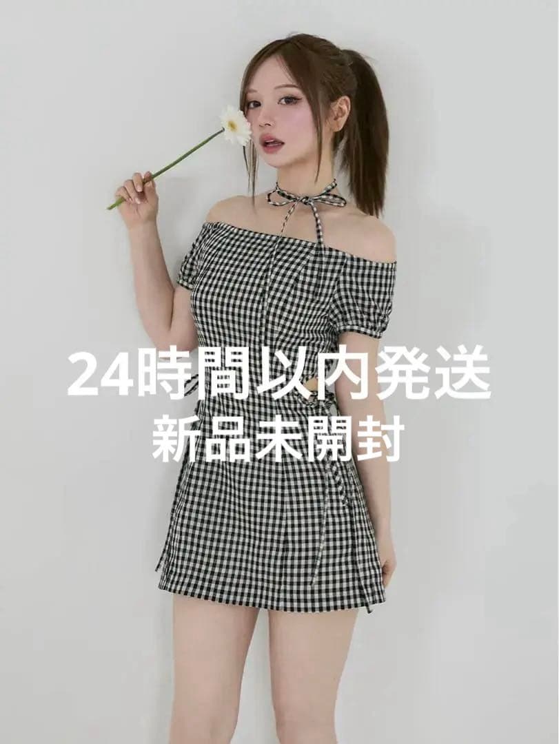 【新品未開封】andmary Becky check mini dress