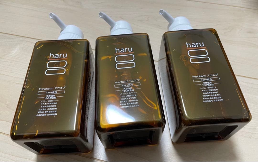 haru kurokami スカルプ シャンプー　3本セット