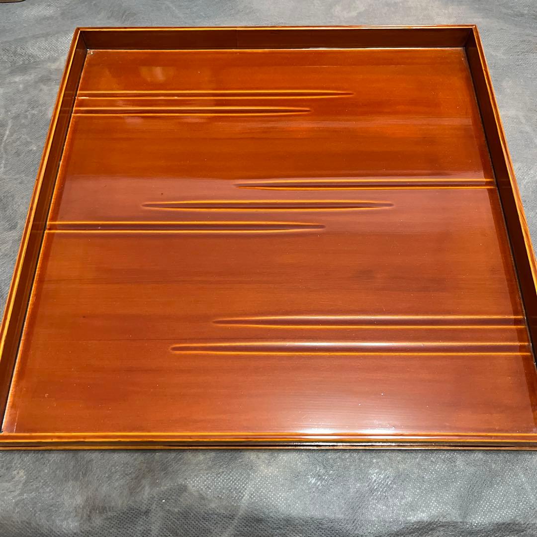 春慶塗 お盆 5枚セット 30cm × 30cm