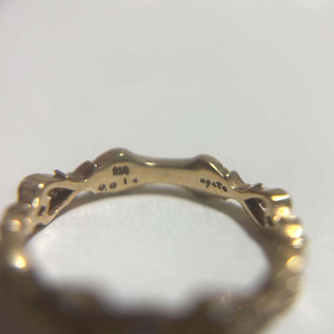 【グランド】agete ピンキーリング　K10 0.014ct　【約5号】
