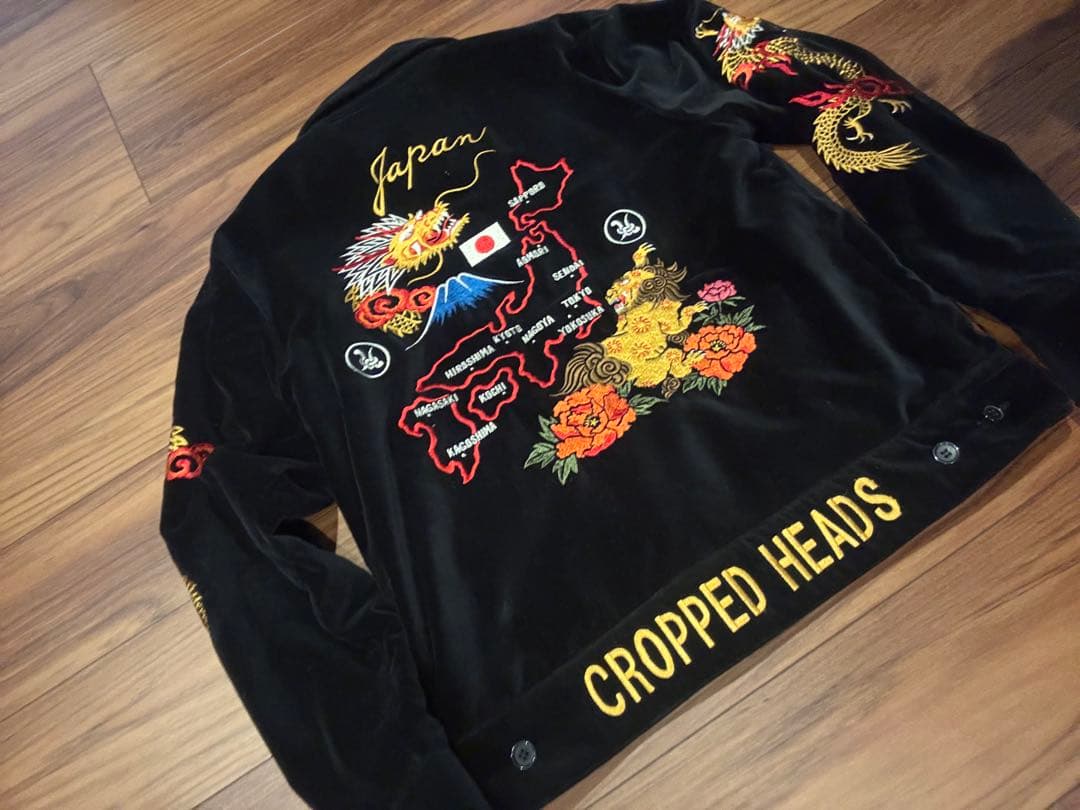 Cropped Heads スカジャン ベロア ジャケット Cropped Heads スカジャン ベロア ジャケット