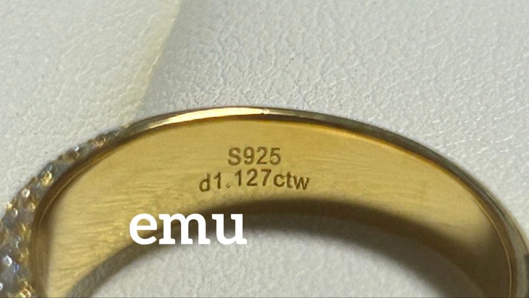 最高級モアサナイト パヴェリング / YG / ラスト1点 - メルカリ