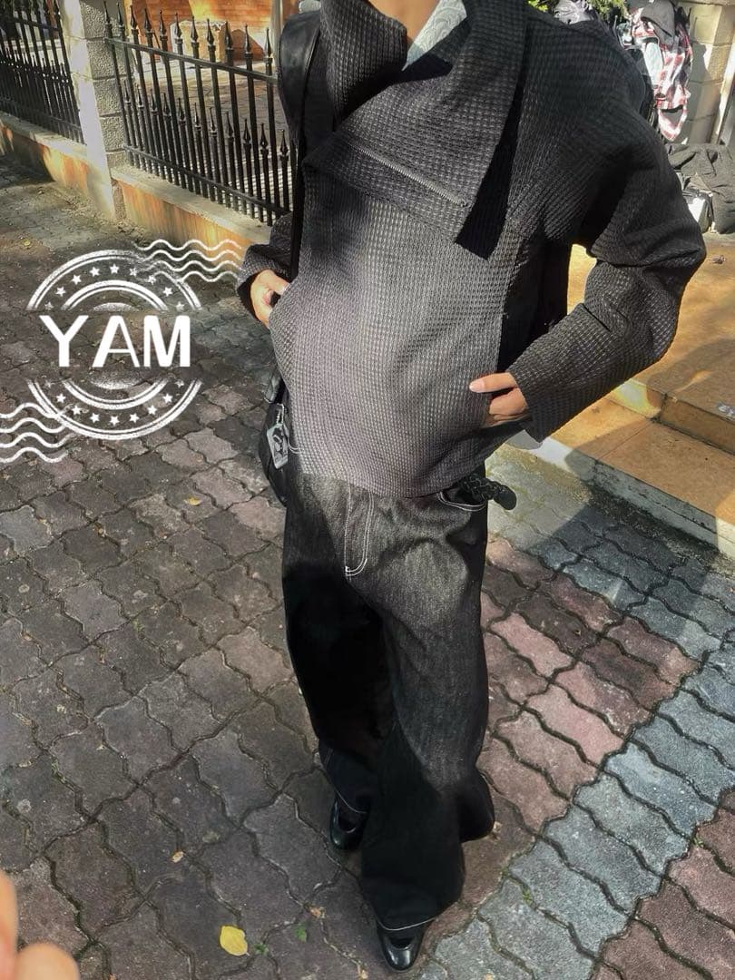 JCAESAR ZIPPER-JACKET WITH H斜めジップジャケット短丈 - メルカリ