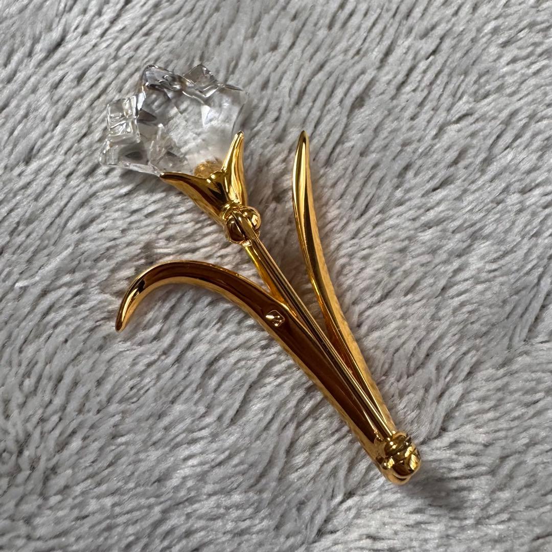 箱・証明書付】SWAROVSKI ブローチ3点セット クリスタル ゴールド