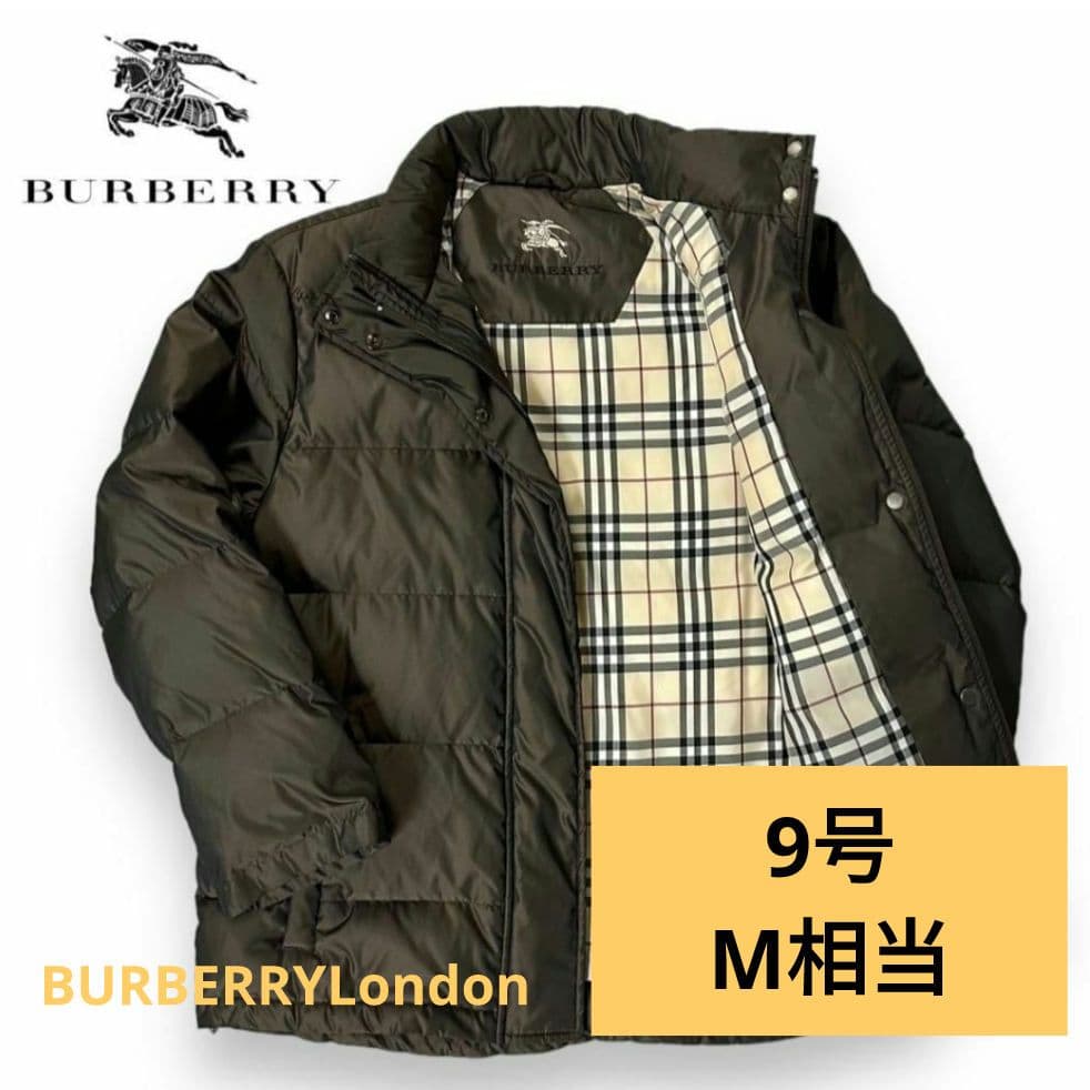 BURBERRY London ダウンジャケット ノバチェック ブラウン 9号