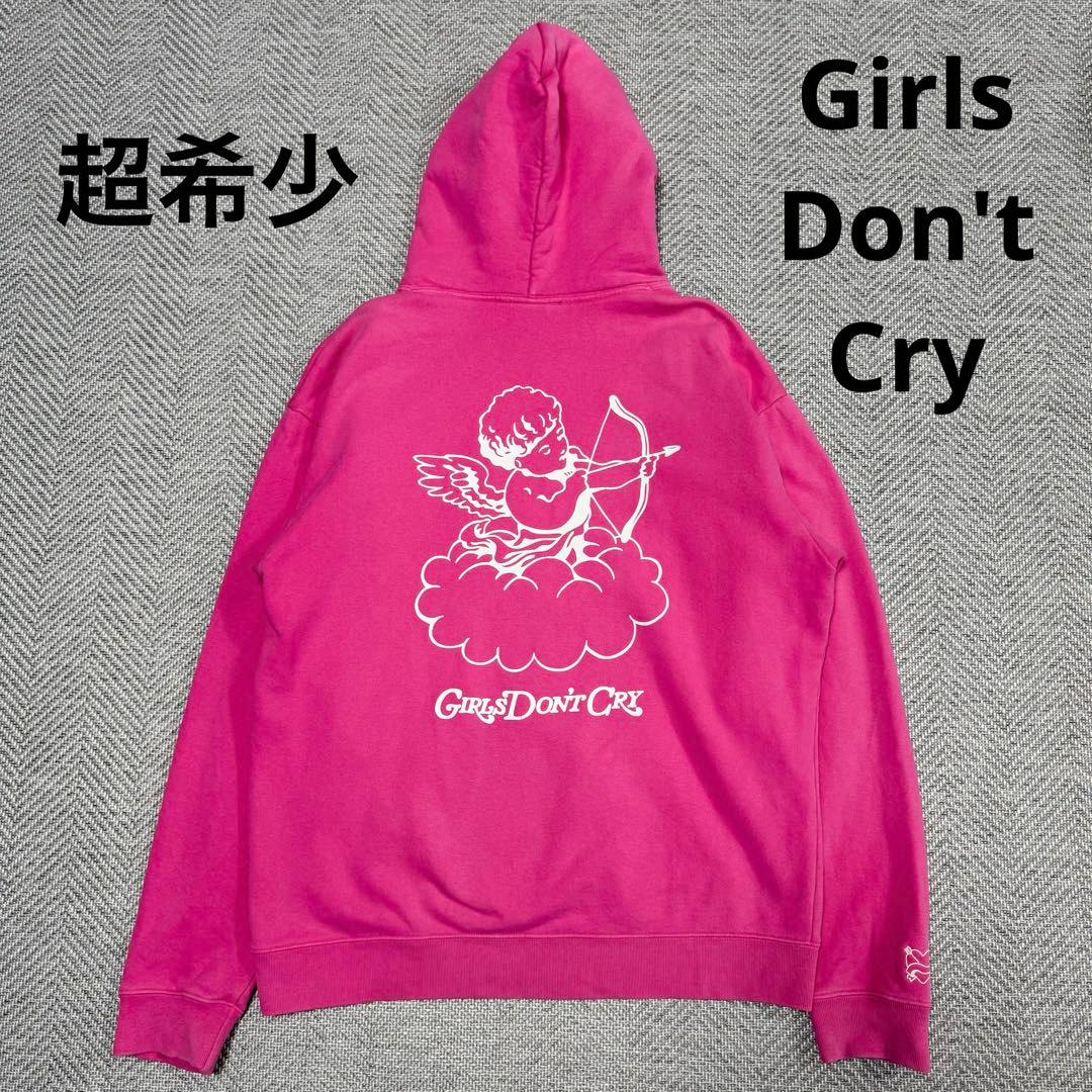 超希少 ガールズドントクライ エンジェル パーカー フーディ ピンク L