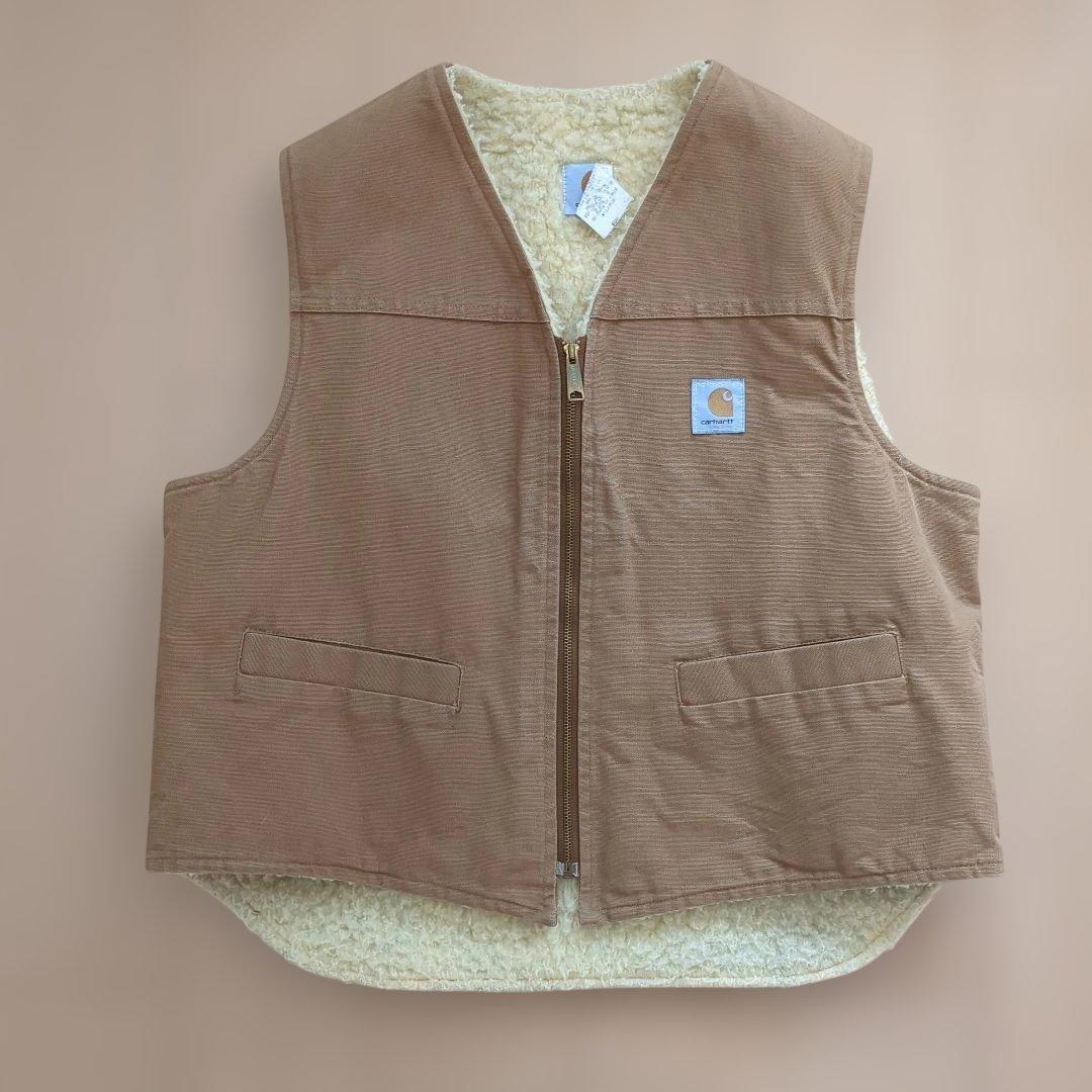 90s USA製 カーハート ワークベスト ブラウン XL 野村訓市