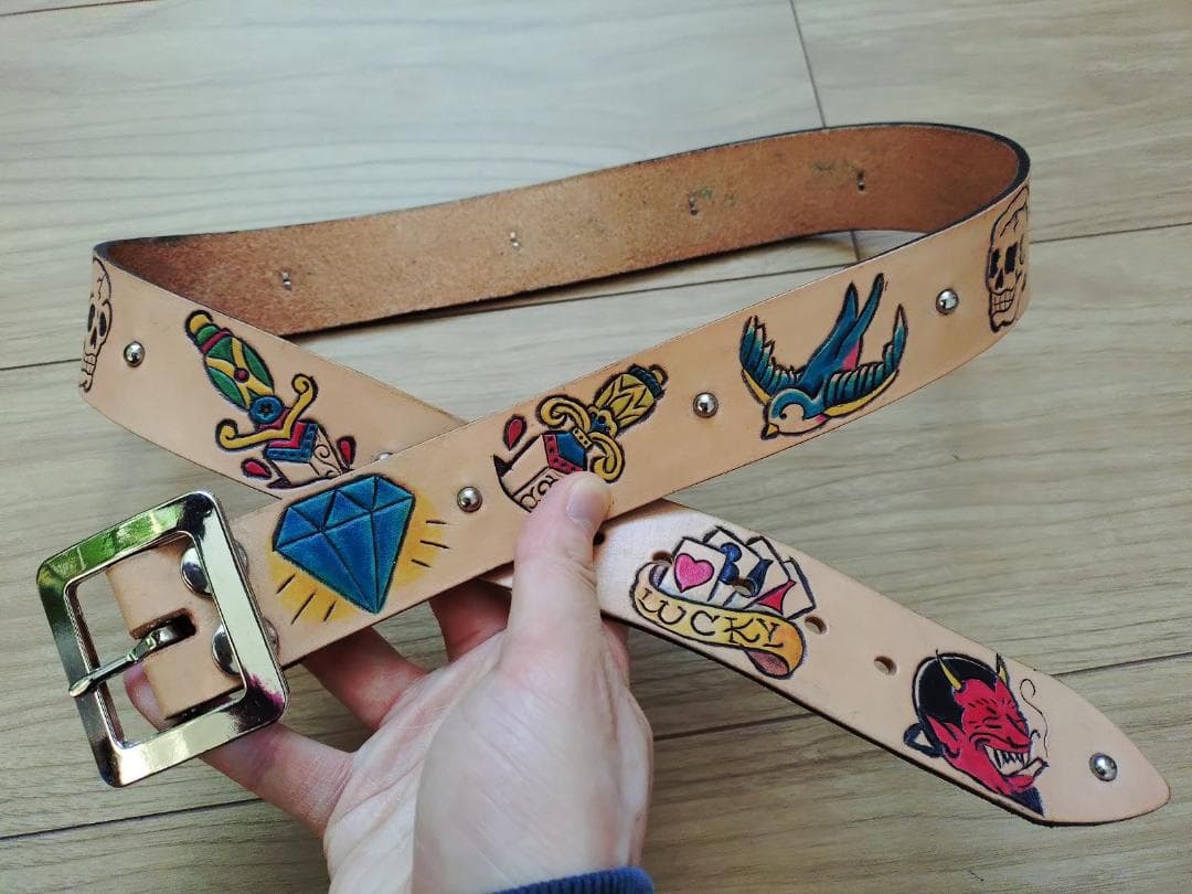 32インチ タトゥーデザインベルト グラッドハンド ジェラード グッドロッキン