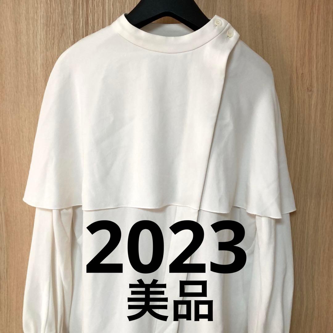 [美品]VERMEIL par iena バックサテンケープブラウス イエナ