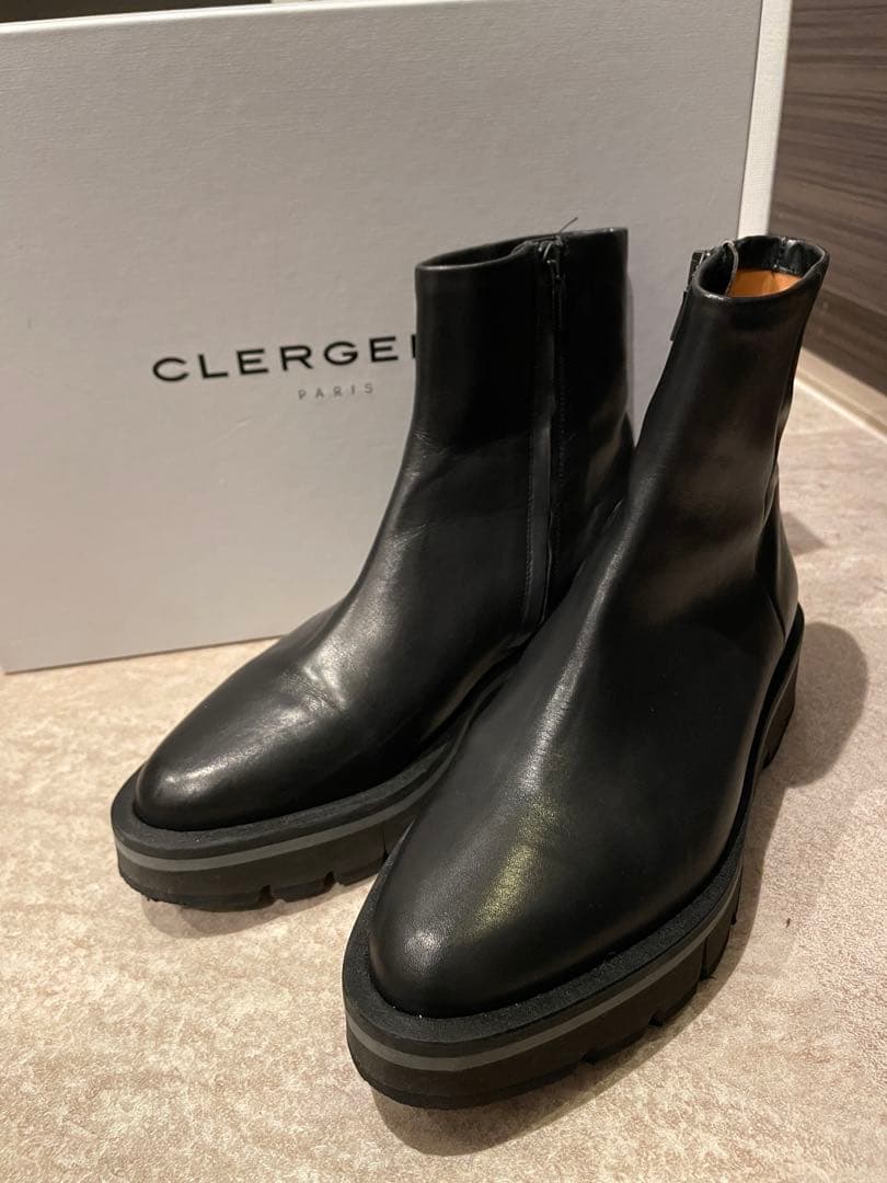 ☆フランス　クレジュリー　CLERGERIE 本革　37 ブラック ブーツ