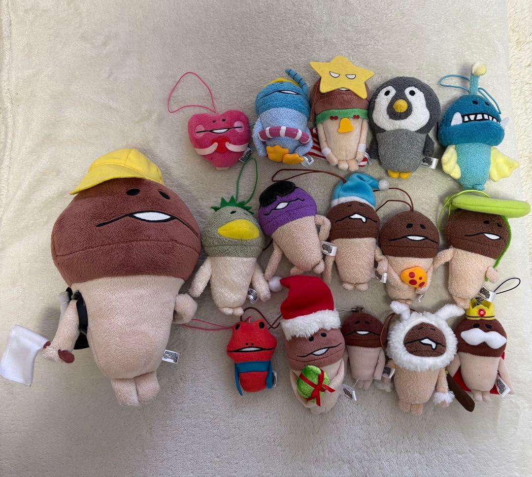 なめこ栽培キット ぬいぐるみマスコット キーホルダー16個セット