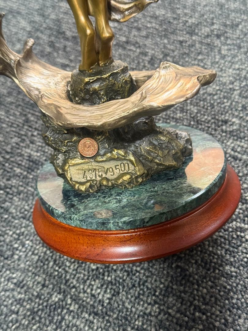 湖の乙女】 エミリーカフマン作 フランクリンミント製 ブロンズ像 女神