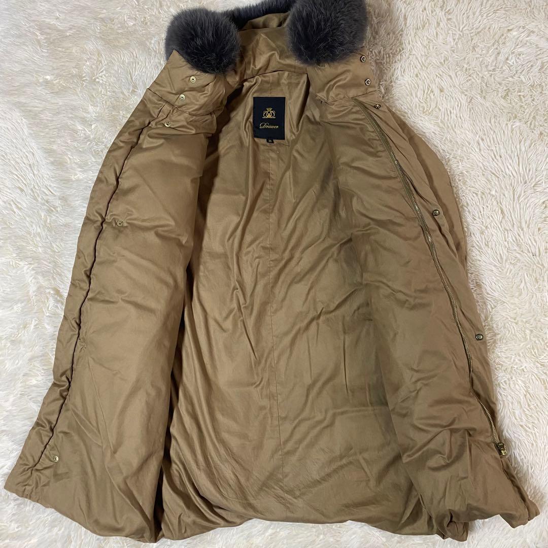最終値下げ 美品✨ドゥロワー フォックスファー ダウンコート 36 定価