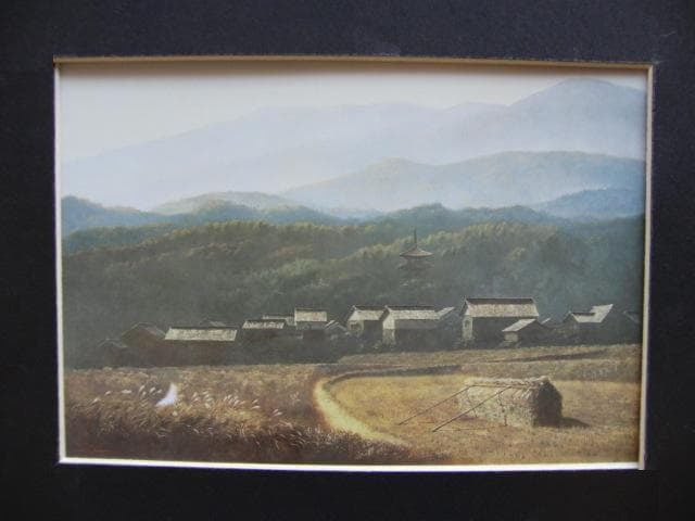 谷口和正、【壮嶺】、希少な画集画、新品高級額 額装付、状態良好