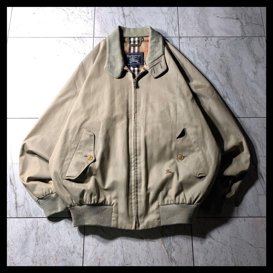 90s Burberrys ギャバジン スイングトップ ハリントンジャケット M