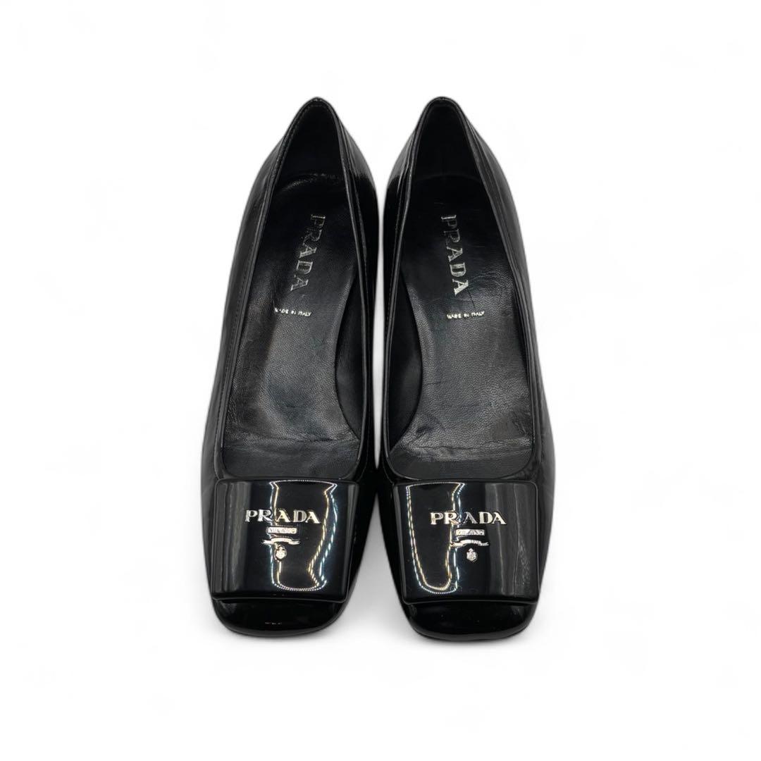 【美品】 PRADAパンプス ブラック 22.5cm ヒール約3.5cm 希少