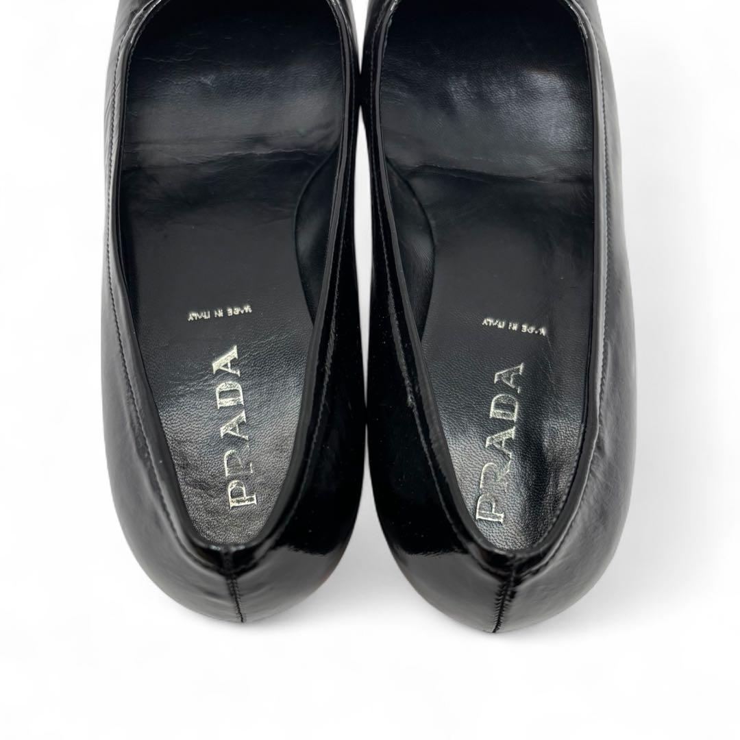 【美品】 PRADAパンプス ブラック 22.5cm ヒール約3.5cm 希少