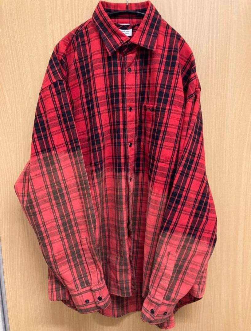 VETEMENTS 23SS チェックシャツ グラデーション