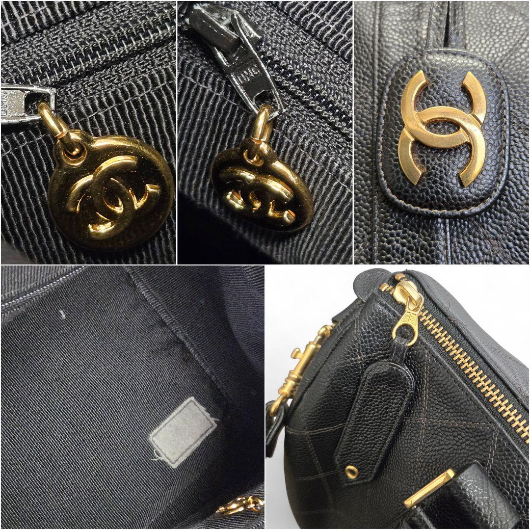 シャネル ビコローレ キャビアスキン 2way ミニ ボストンバッグ