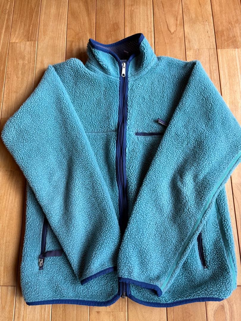 90's patagonia M ベビーレトロカーディガン シーグリーン