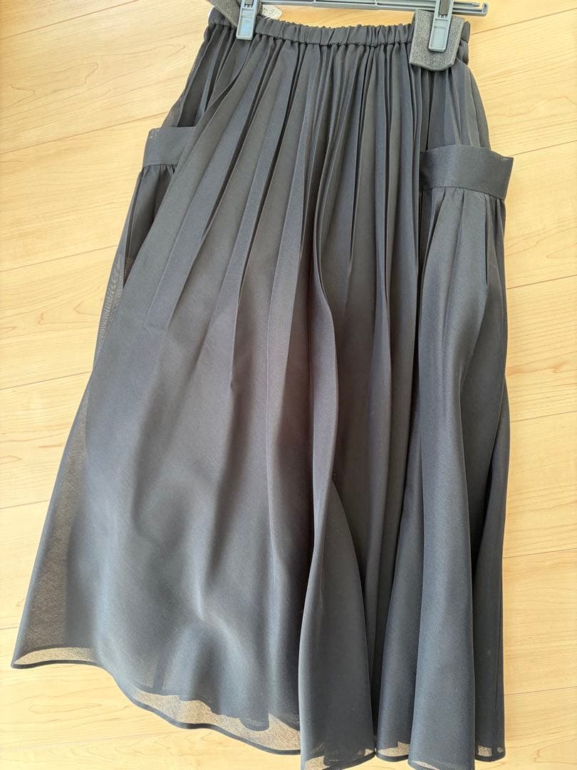 united arrows オーガンジー　ポケットプリーツスカート 新日