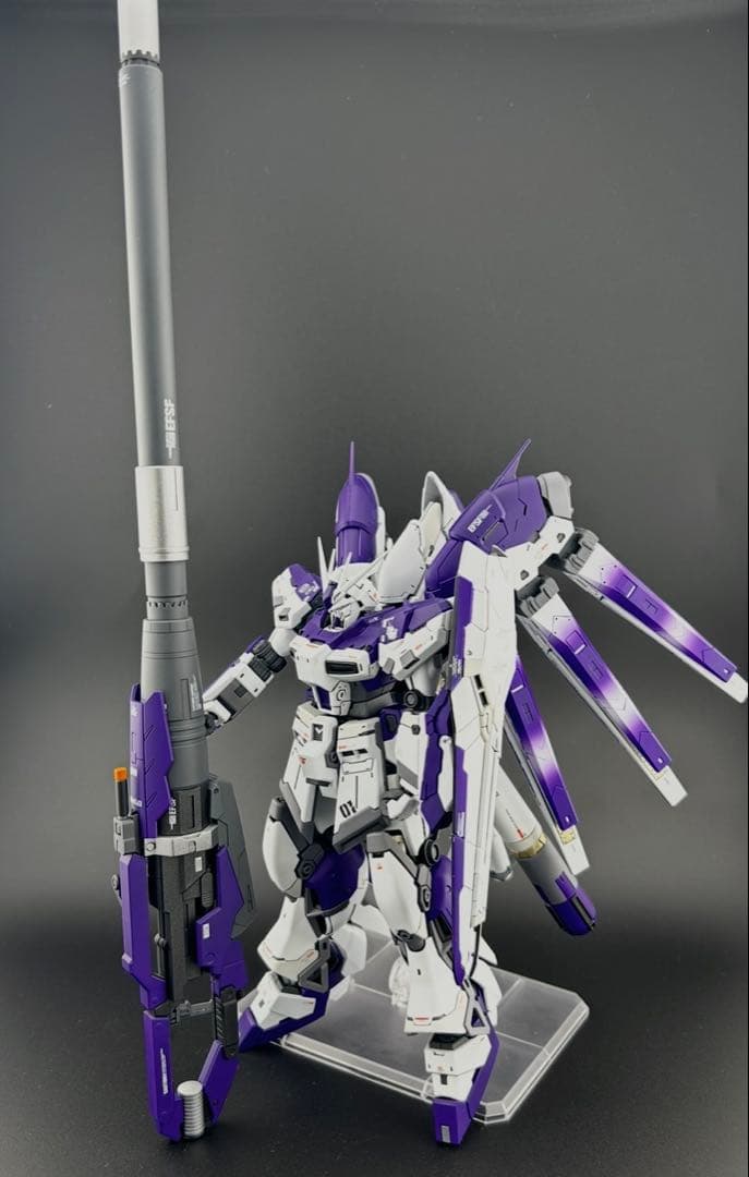 RG Hi-νガンダム 全塗装完成品　ハイパーメガランチャー