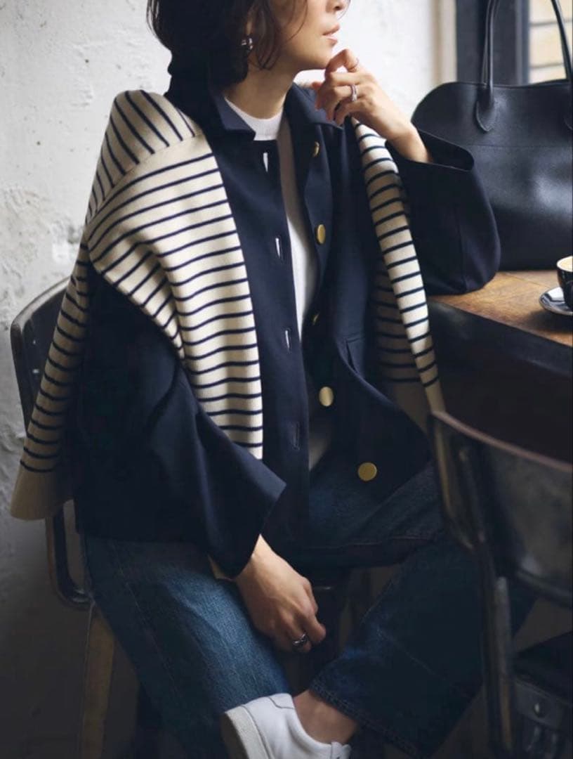 【新品未使用】23区 高橋志津奈さんコラボ 2WAYコクーンジャケット 38