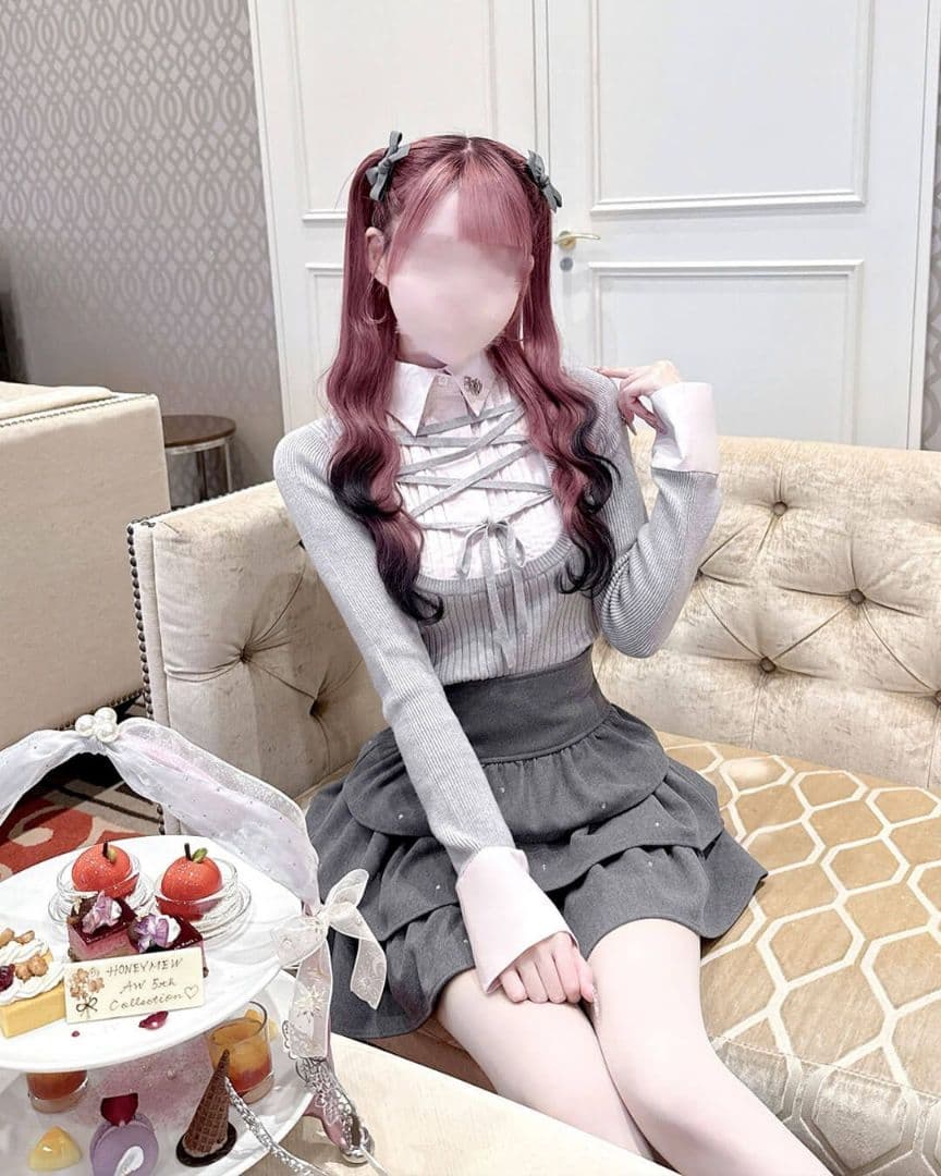 ミシェルマカロン ハニーミュウ レースアップドッキングトップス