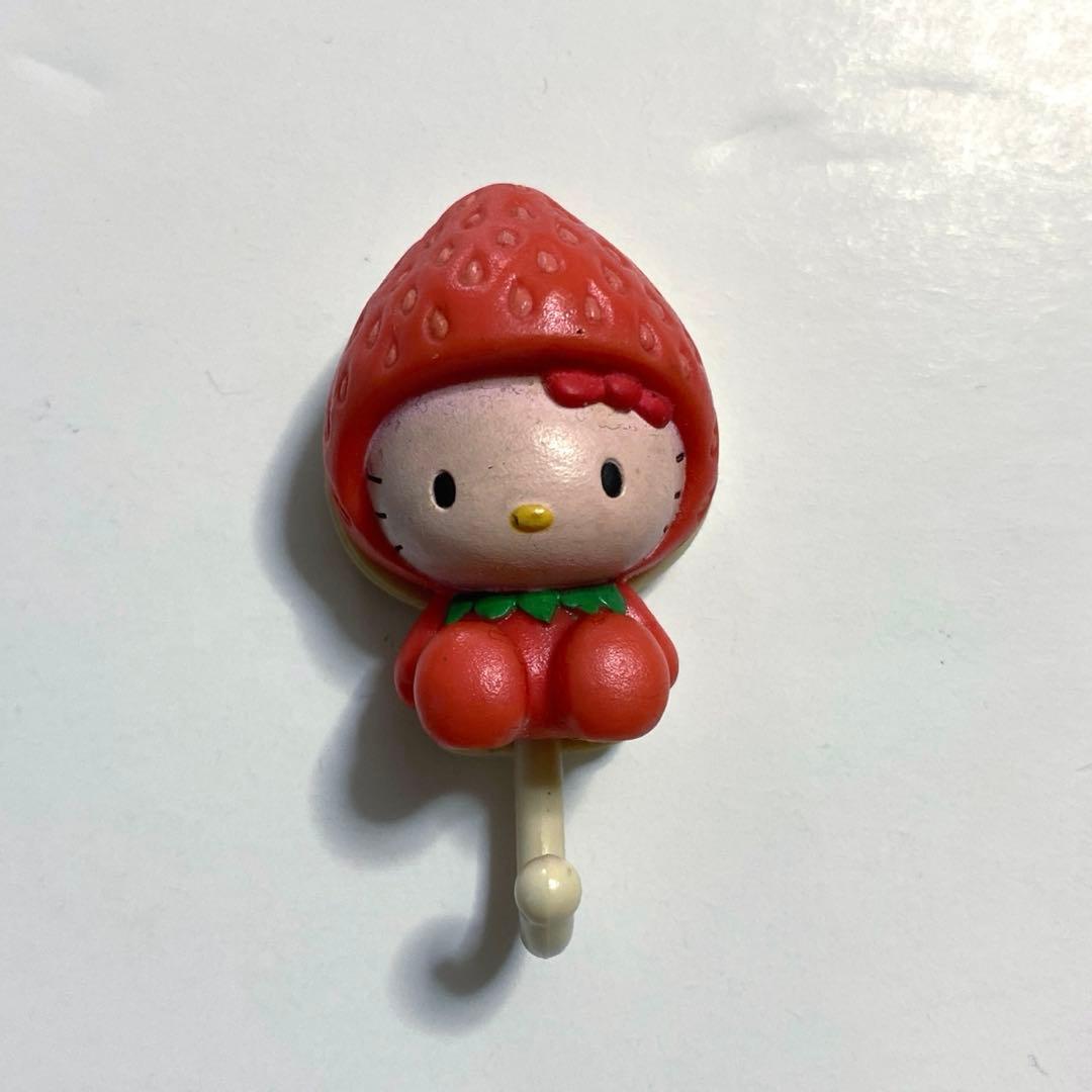 ハローキティ × なっちゃん フック付きマグネット いちご 平成レトロ