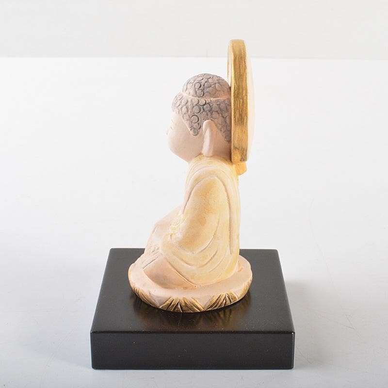 博多人形人形師二代戸畑茂四郎作「阿弥陀如来」共箱MR7160