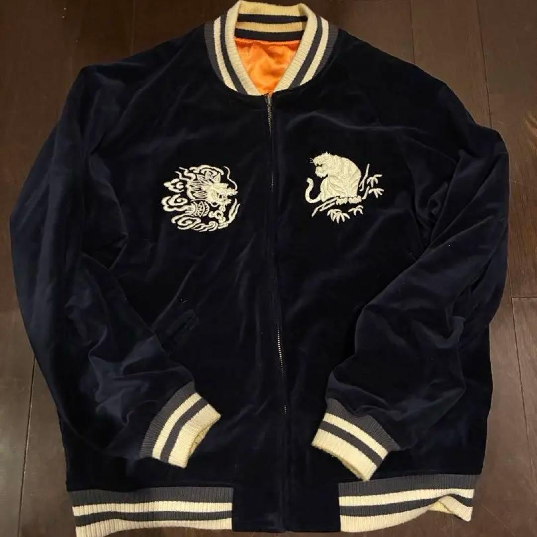 AVIREX 別珍スカジャンアビレックス　スーベニアベロア生地 SOUVENIR COLLECTION》VELVETEEN SUKA JACKET / 別珍 スカジャン