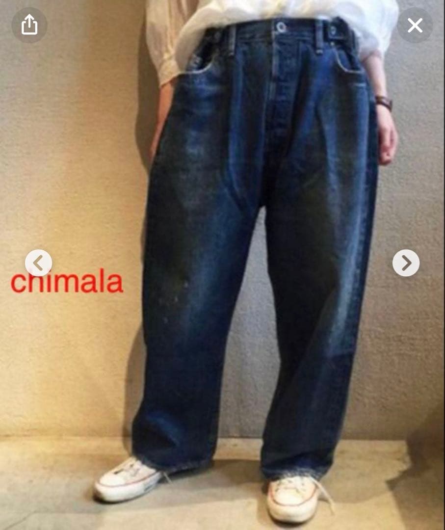 chimala チマラ Big denim adjustable pants chimala WAIST ADJUSTABLE DENIM PANTS ¥44000(¥48400) 8月17日より