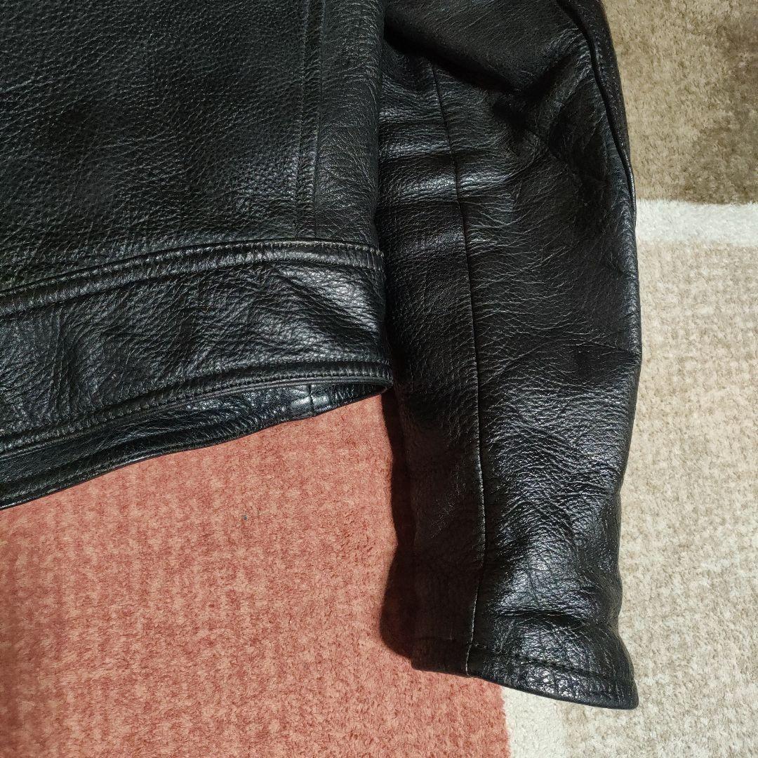 美品レアモデル KADOYA Ksleather シングルライダースМシボ本革