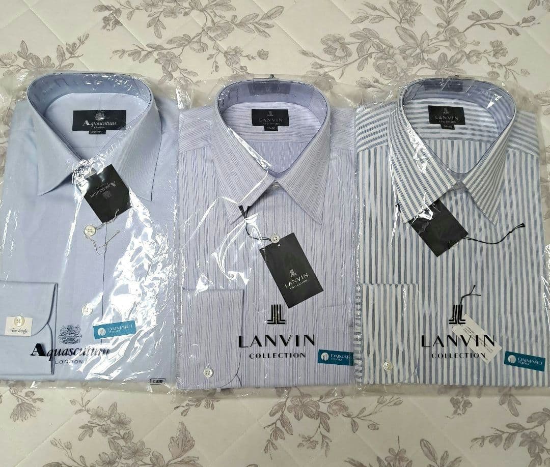 LANVIN Aquascutum 長袖シャツ 3枚セット LANVIN - ランバン LANVIN シャツ 長袖 3点セット まとめ 40 イエロー