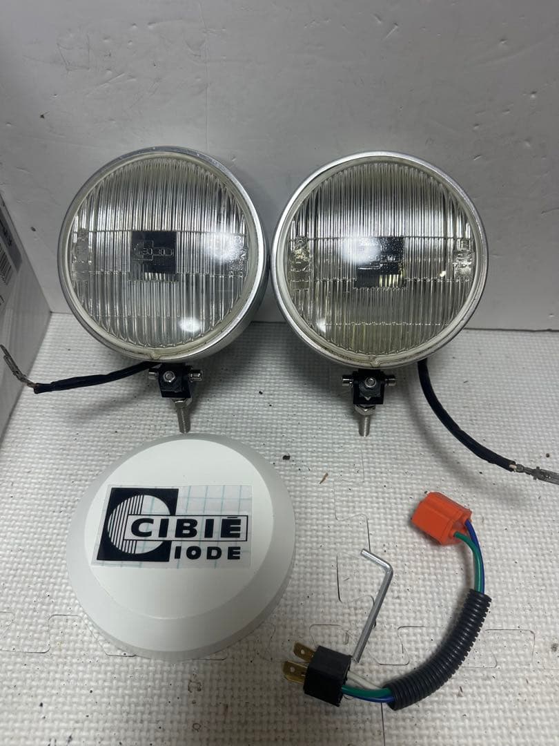 当時物デュアルカウル用CIBIEフォグランプ/ライトカバー付シビエ