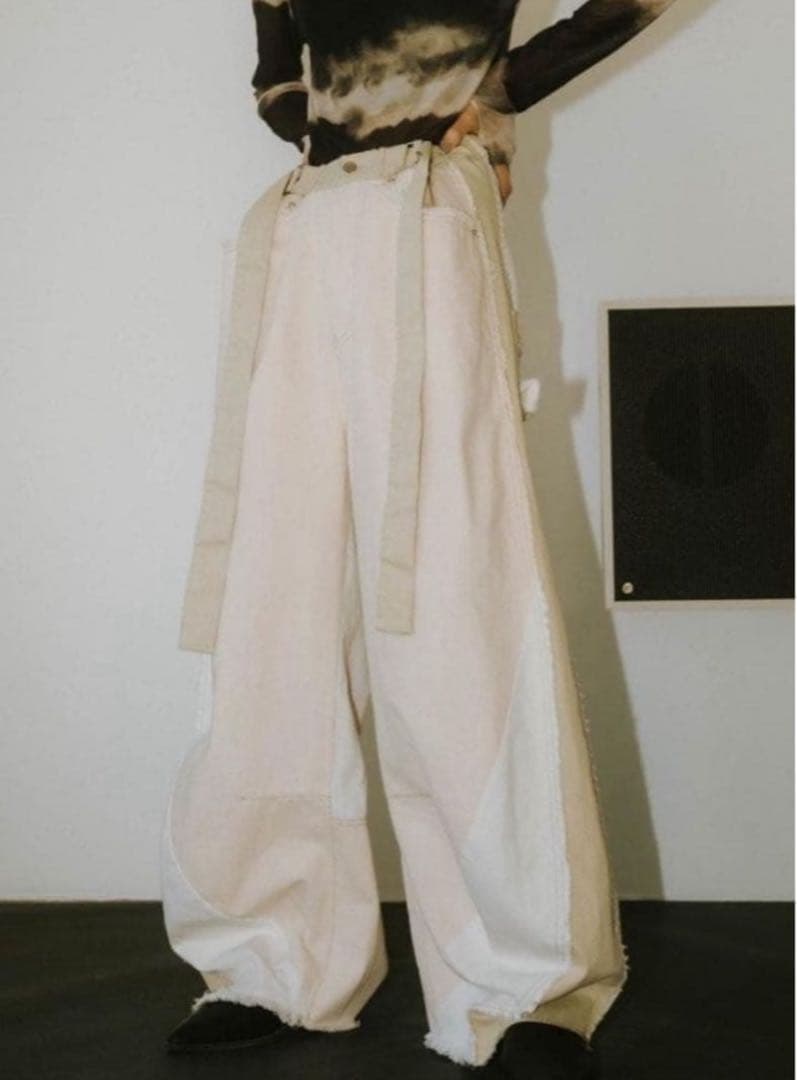 パンツ Knuth Marf twobuckles patchwork denim Knuth Marf（クヌースマーフ）の「【Knuth Marf/クヌースマーフ