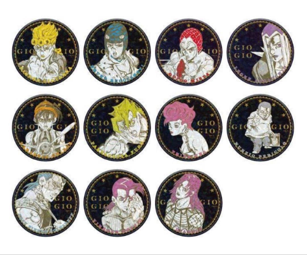 ジョジョの奇妙な冒険　ジョジョワールド　ホログラム缶バッジコレクション　黄金の風 ジョジョの奇妙な冒険 ジョジョワールド ホログラム缶バッジ