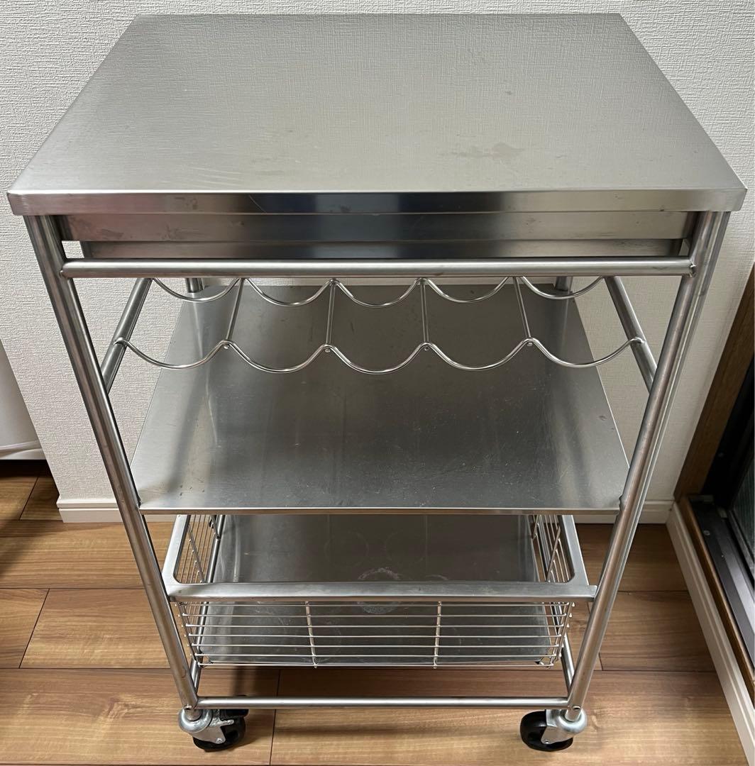 直接取引可】 廃盤品 IKEA ステンレス製 キッチンワゴン - メルカリ