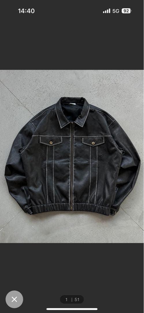 WISH FOR EVERアーティフィシャルダブルジップショートジャケット