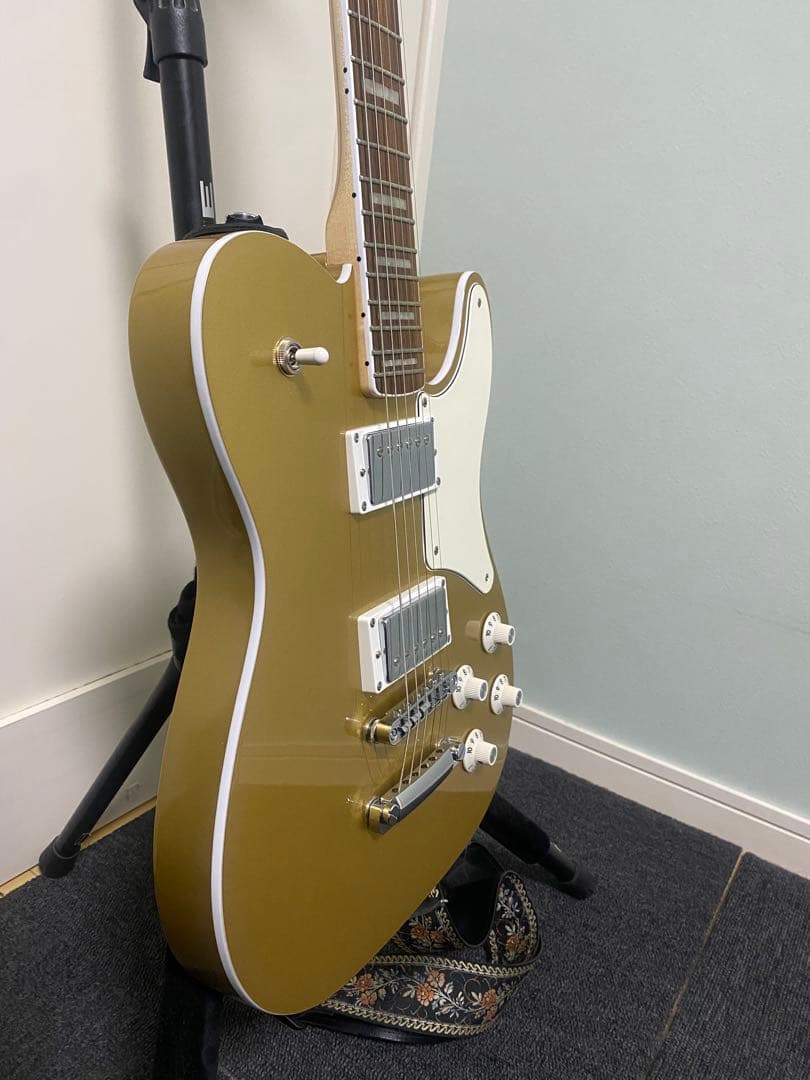 ゴールド ソリッドボディ エレキギター ,
