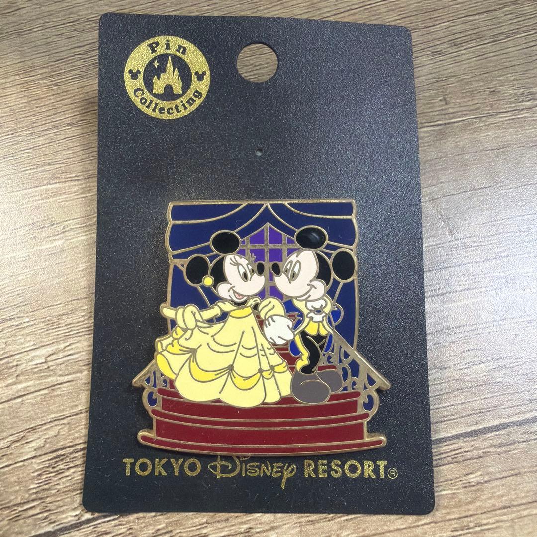 東京ディズニーリゾート ミッキー ミニー 美女と野獣 ピンバッジ
