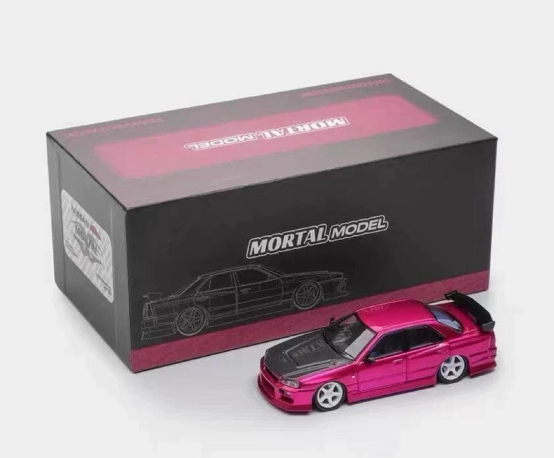 MORTAL 1/64 日産 スカイライン URAS ER34 ピンク
