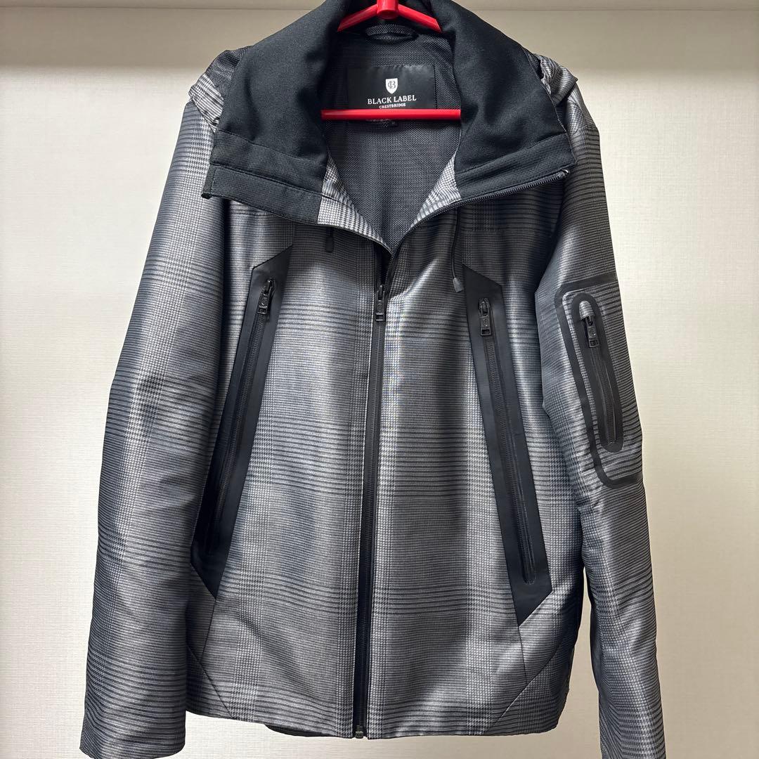BLACK LABEL ブラックレーベル　ブルゾン フード付　グレーチェック