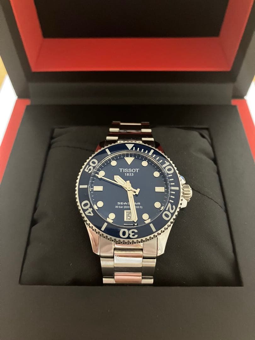 【極美品】ティソ Tissot Seastar シースター36mm ネイビー