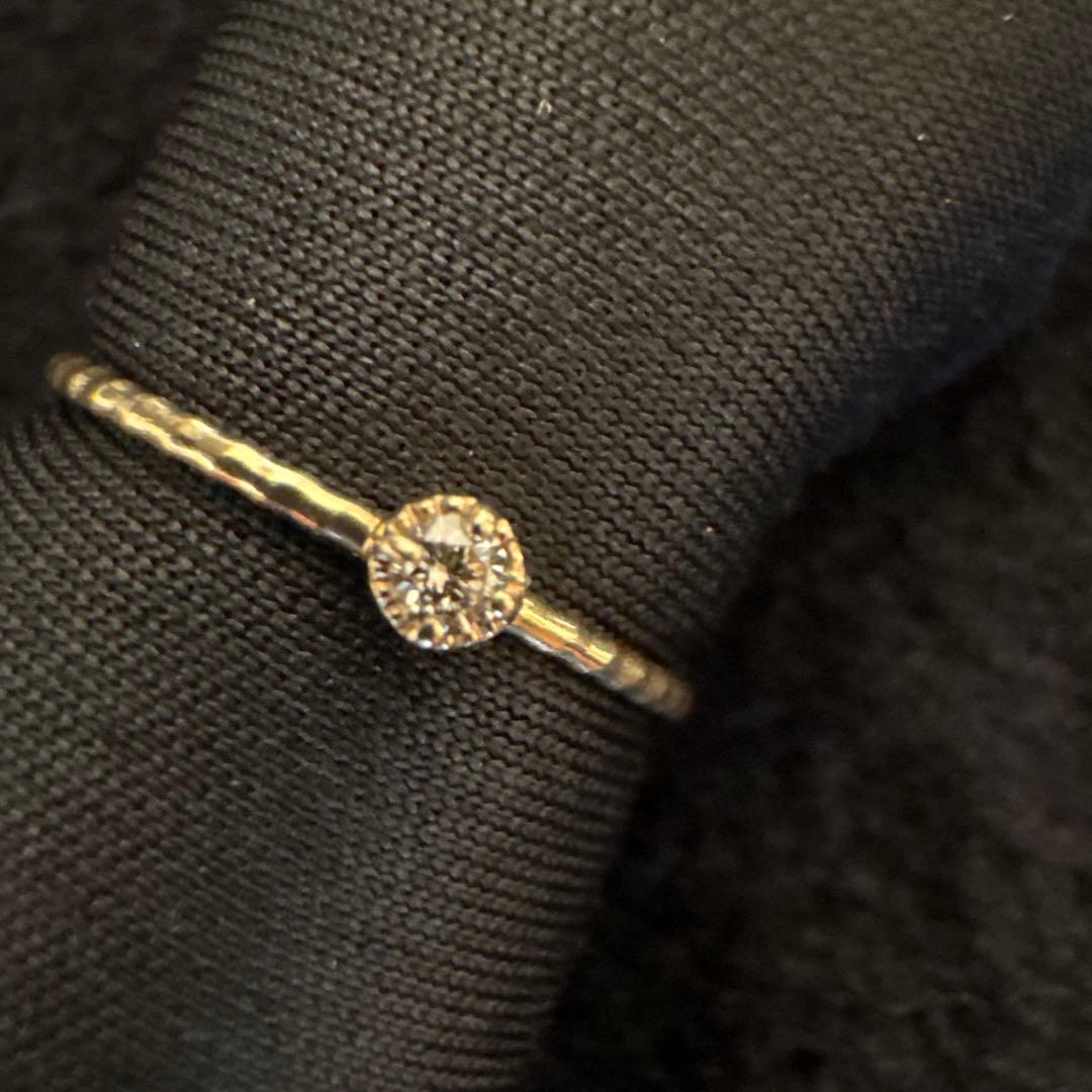 K10金 ダイヤリング　サイズ7号