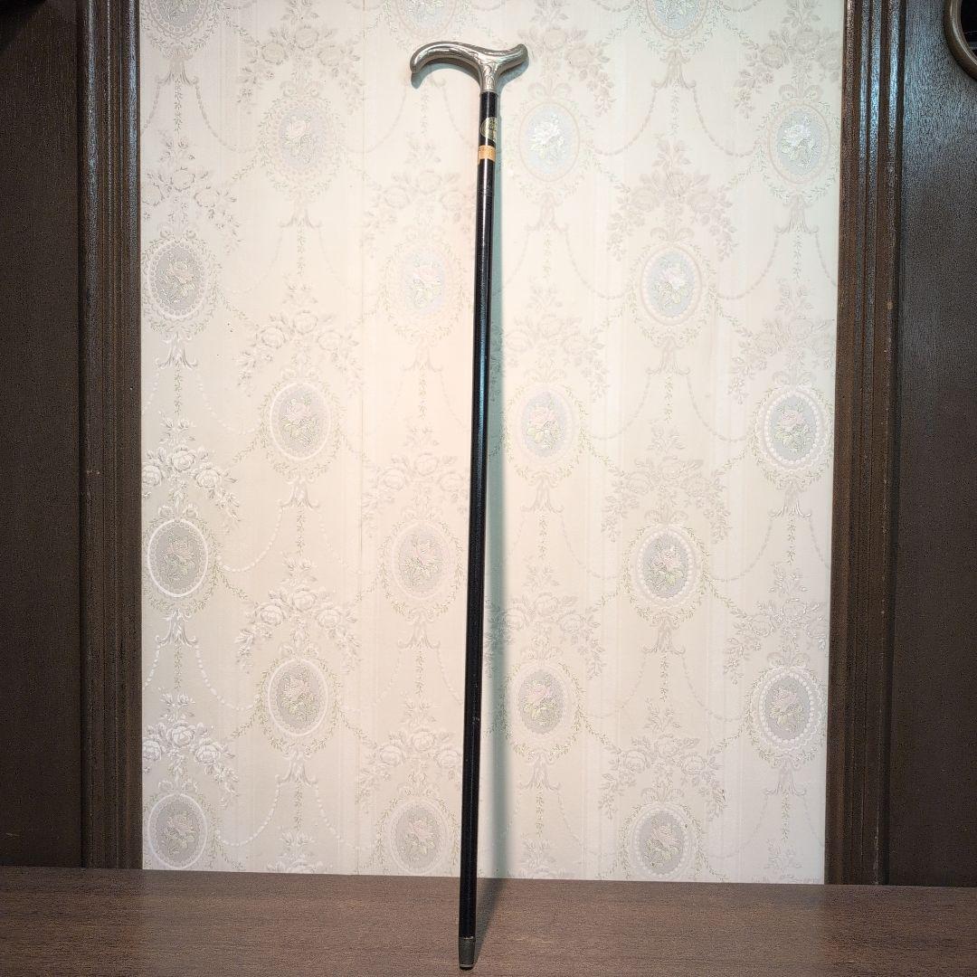 最終価格 英国製 ヴィンテージ ハンドメイド 木製 杖 シルバーハンドル