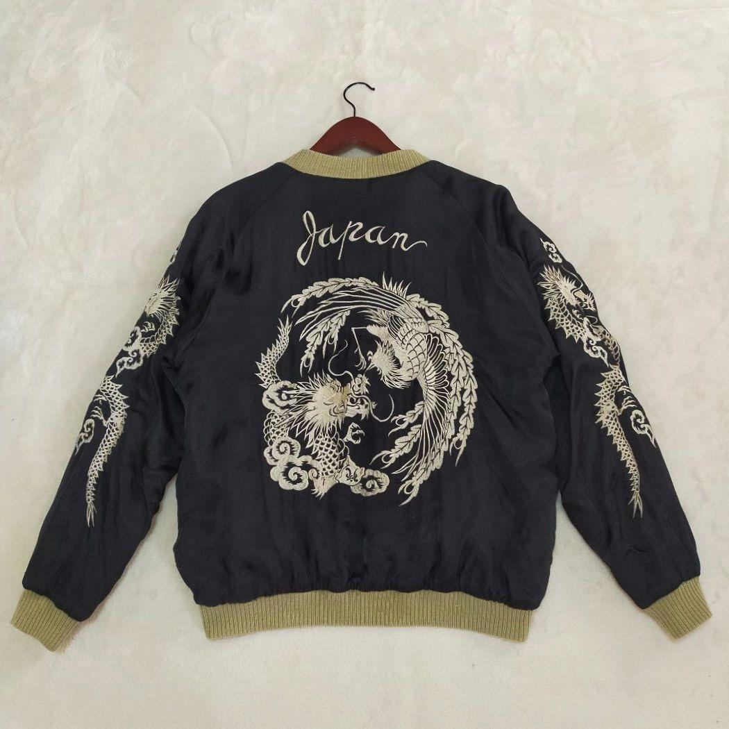 CROPPED HEADS　Lサイズ　龍孔雀刺繍　リバーシブル　スカジャン