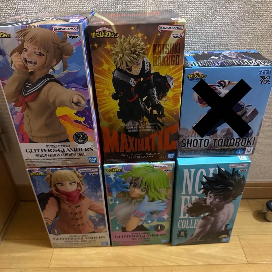 ヒロアカ 緑屋出久 トガヒミコ 葉隠透 爆豪勝己 轟焦凍 フィギュア 6点