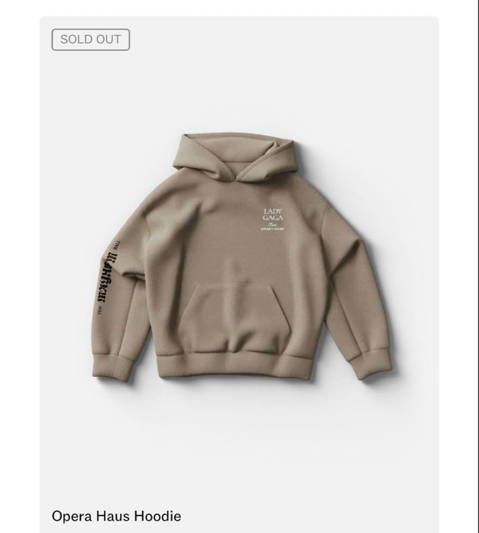 レディーガガ MAYHEM The Ball 公式グッズ パーカー ベージュ S - メルカリ